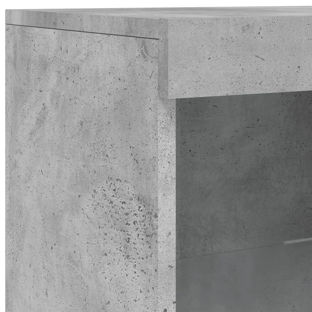 vidaXL Sideboard with LED Lights Concrete Grey 162x37x100 cm