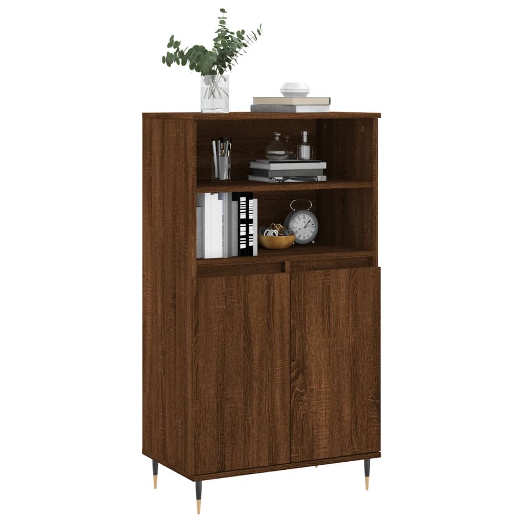 vidaXL Highboard Brown Oak 60x36x110 cm Engineered Wood