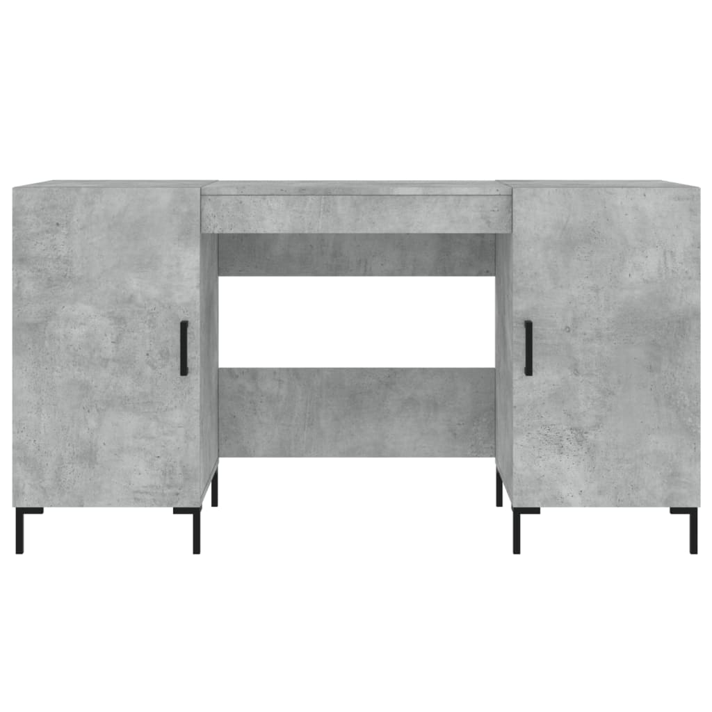 vidaXL Desk Concrete Grey 140x50x75 cm Engineered Wood