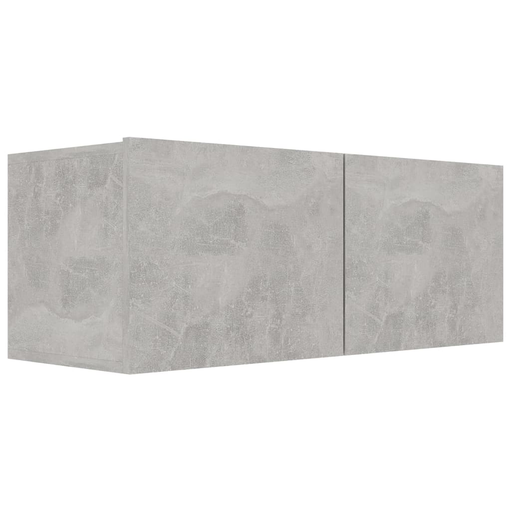 vidaXL 4 Piece TV Cabinet Set Concrete Grey Engineered Wood