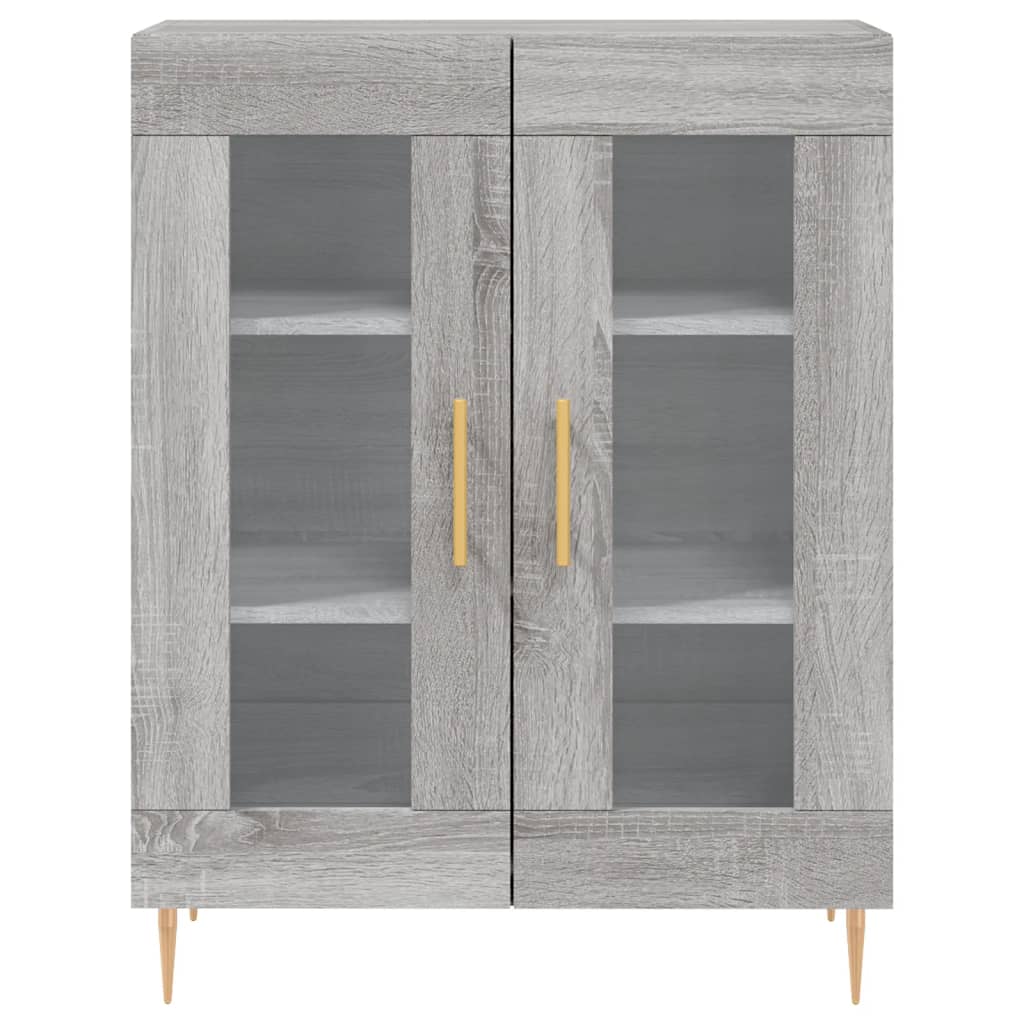 vidaXL Highboard Grey Sonoma 69.5x34x180 cm Engineered Wood