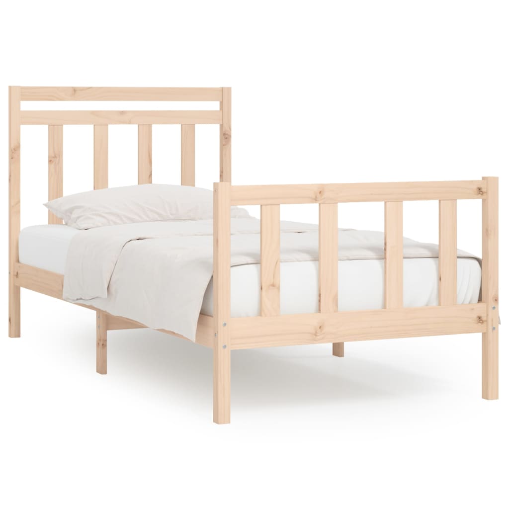 vidaXL Bed Frame without Mattress Solid Wood Pine 90x200 cm