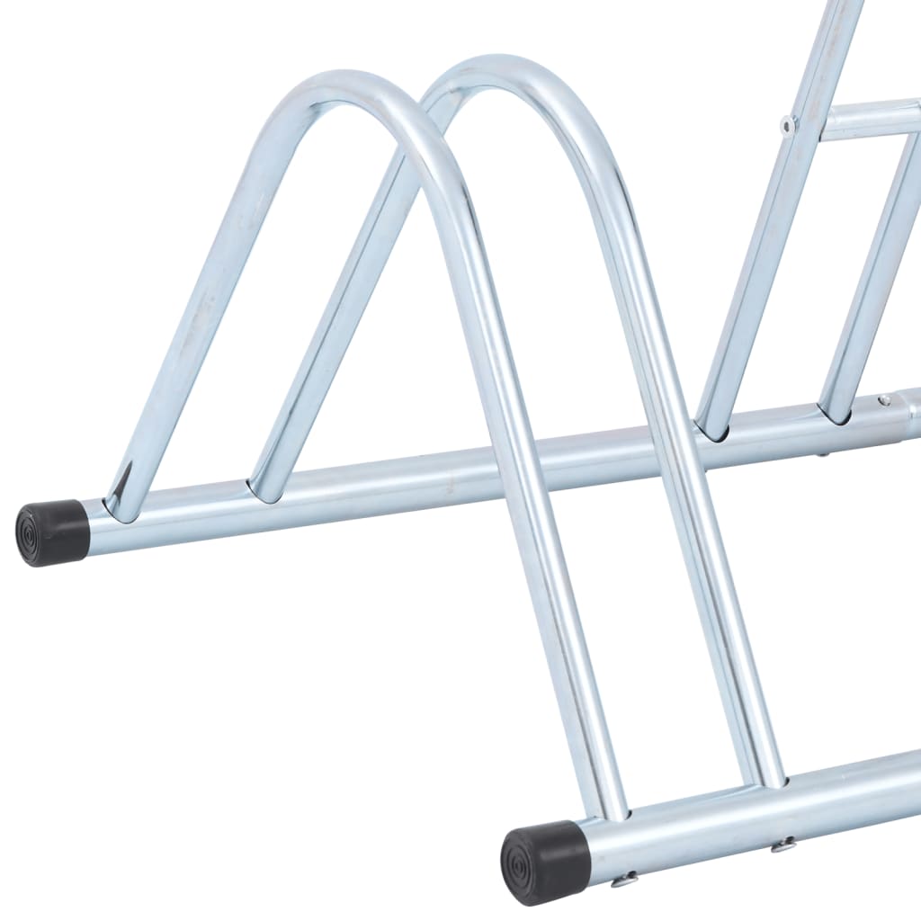 vidaXL Bicycle Stand for 4 Bikes Floor Freestanding Galvanised Steel