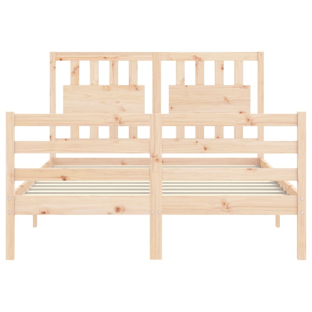 vidaXL Bed Frame without Mattress Double Solid Wood