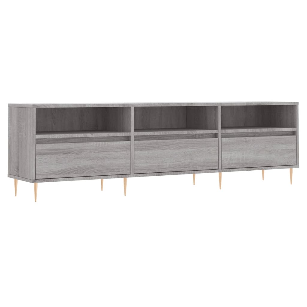 vidaXL TV Cabinet Grey Sonoma 150x30x44.5 cm Engineered Wood