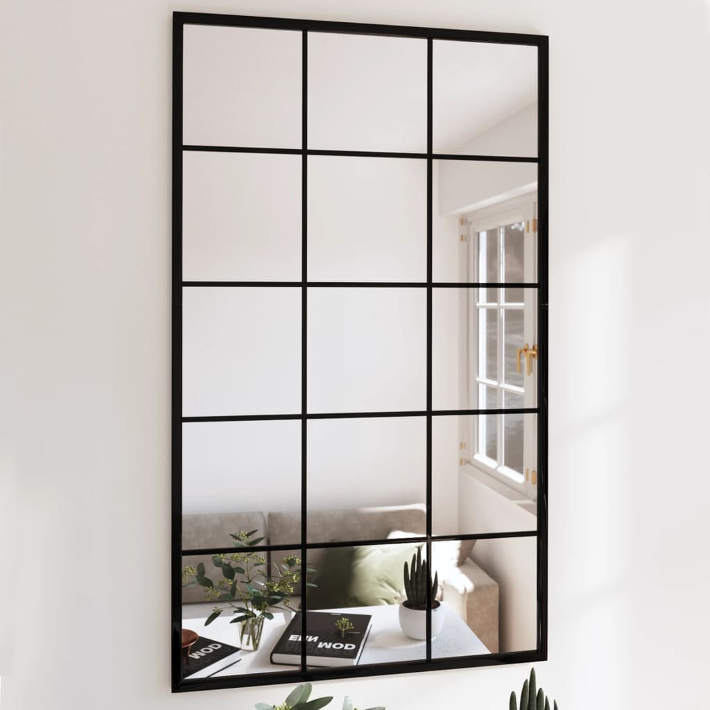 vidaXL Wall Mirrors 4 pcs Black 100x60 cm Metal