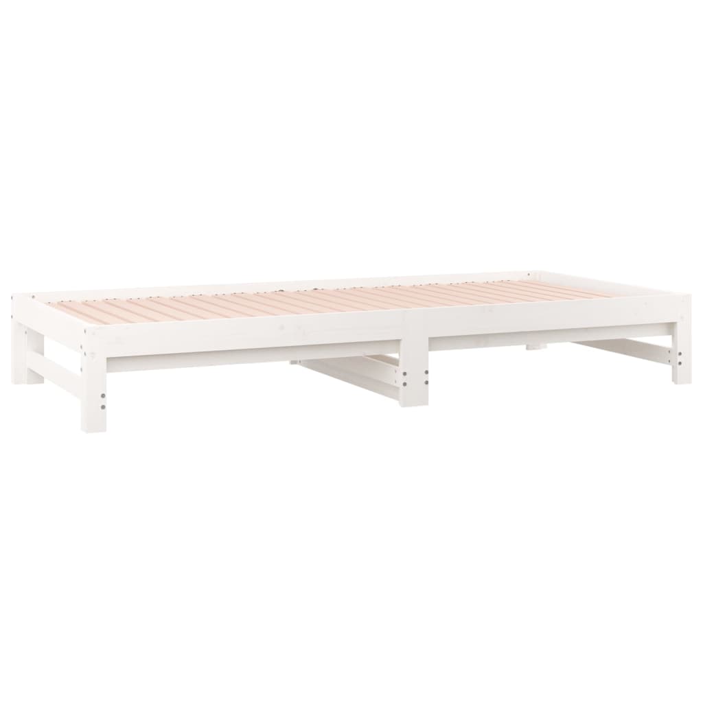 vidaXL Pull-out Day Bed without Mattress White 2x(90x200) cm