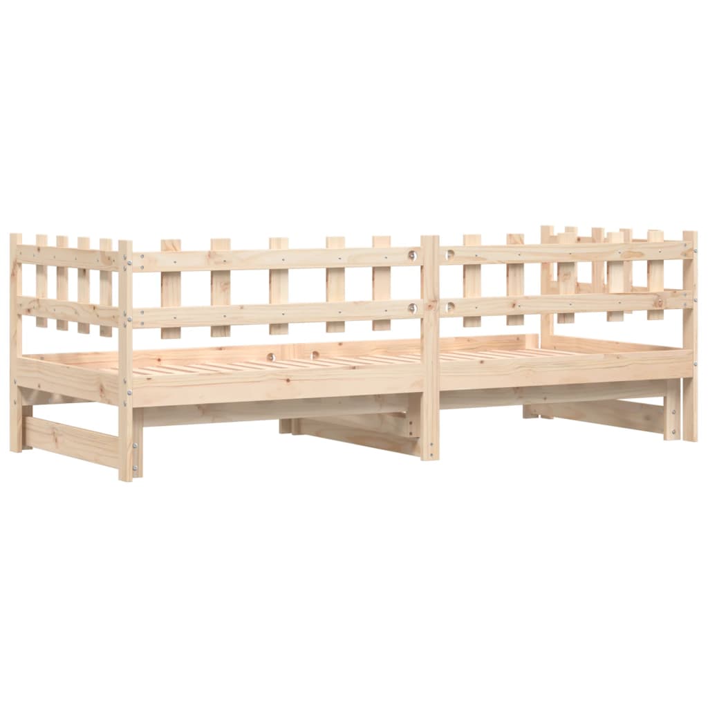 vidaXL Pull-out Day Bed without Mattress 2x(90x190) cm Solid Wood