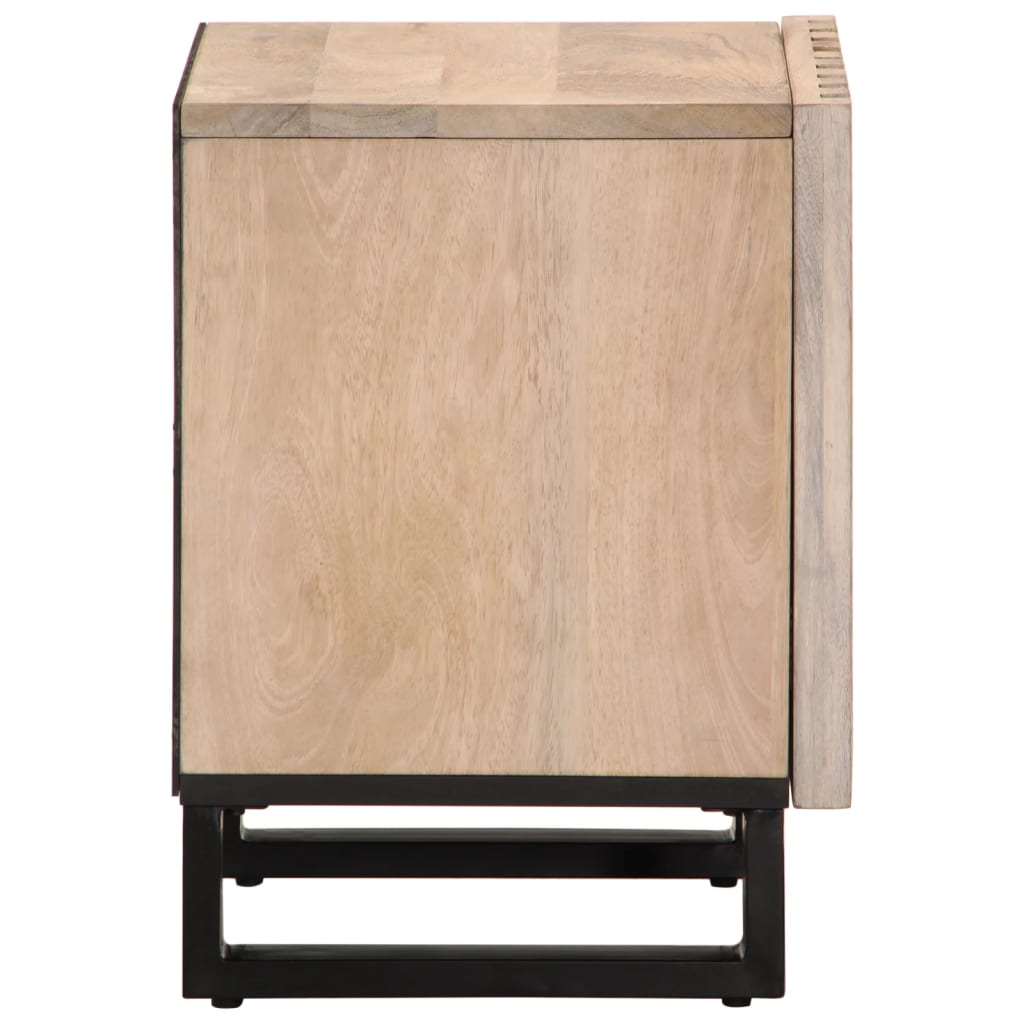 vidaXL Bedside Cabinets 2 pcs 40x34x46 cm Solid Wood Bleached Mango