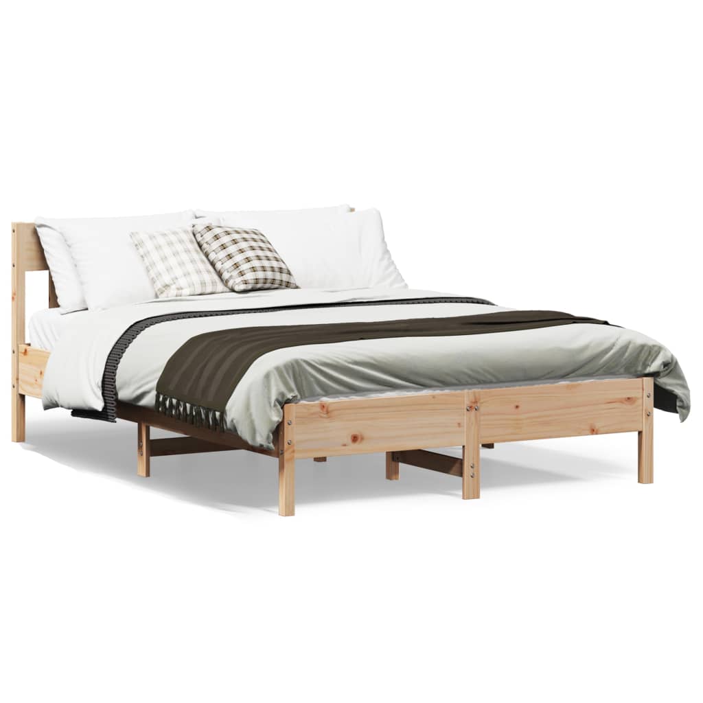 vidaXL Bed Frame without Mattress 120x190 cm Small Double Solid Wood Pine