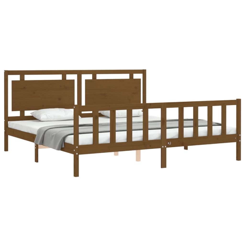 vidaXL Bed Frame without Mattress Honey Brown 200x200 cm Solid Wood Pine