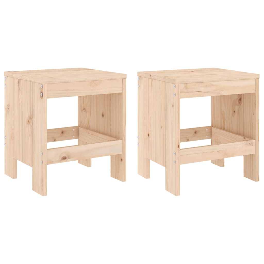 vidaXL Garden Stools 2 pcs 40x36x45 cm Solid Wood Pine