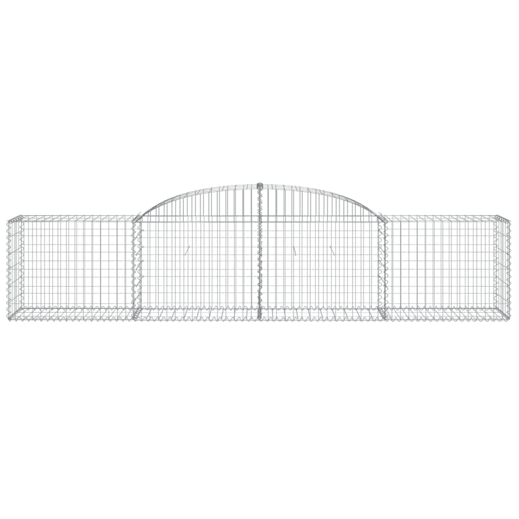 vidaXL Arched Gabion Baskets 5 pcs 300x50x60/80 cm Galvanised Iron