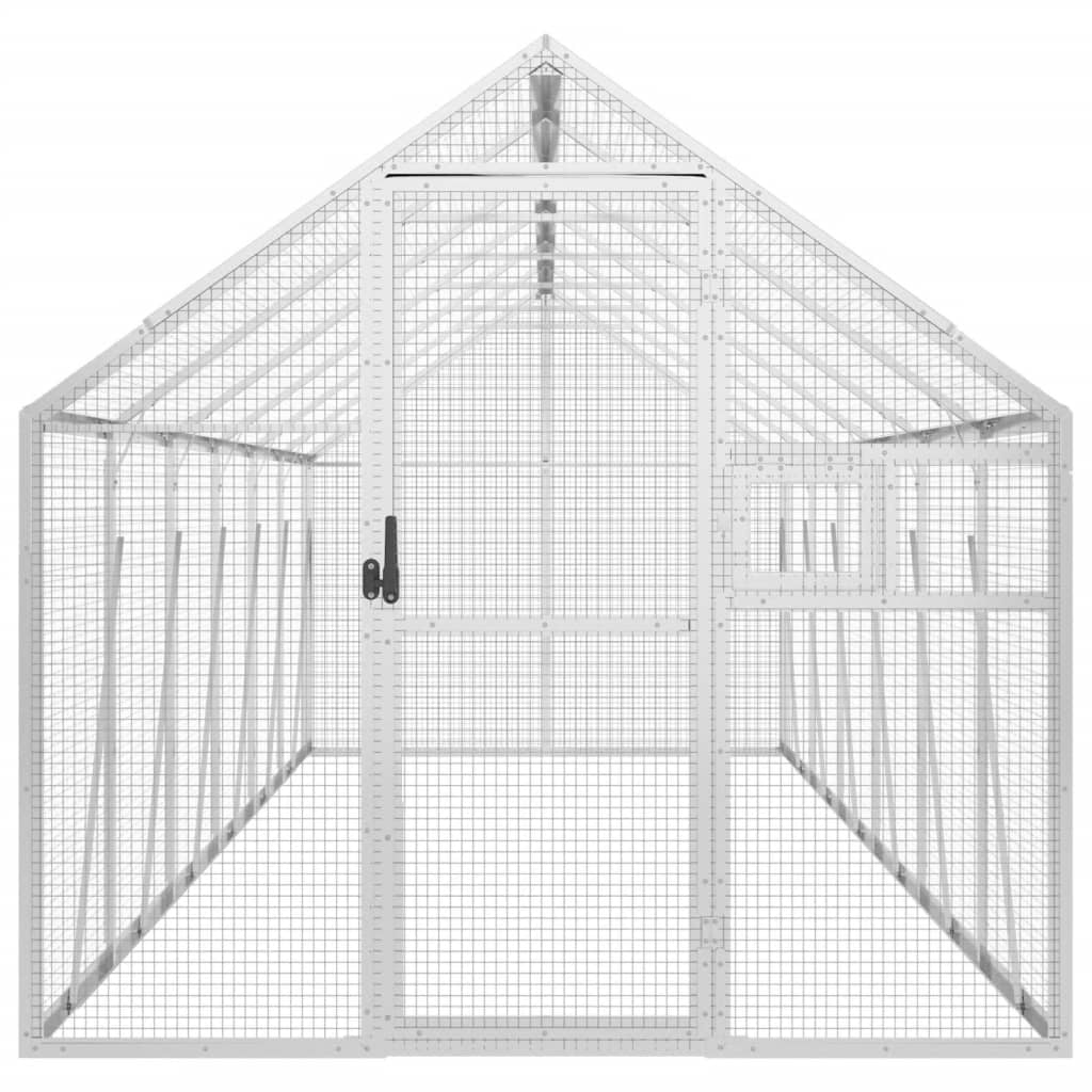 vidaXL Aviary Silver 1.79x6x1.85 m Aluminium