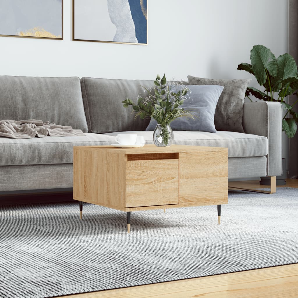 vidaXL Coffee Table Sonoma Oak 55x55x36.5 cm Engineered Wood