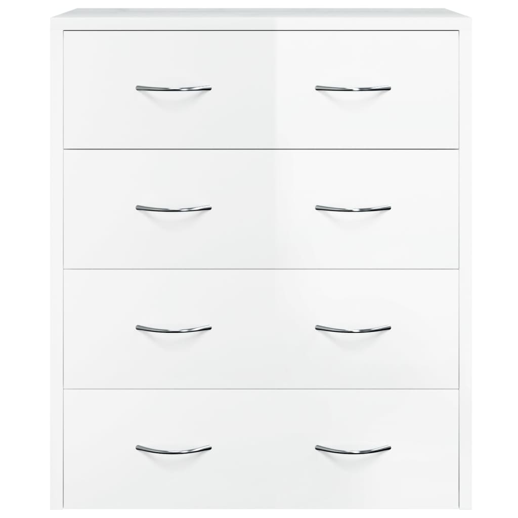 vidaXL Sideboard with 4 Drawers 60x30.5x71 cm High Gloss White