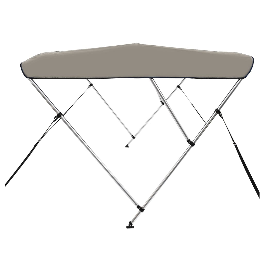 vidaXL 3-bow Bimini Top Grey 183x196x137 cm