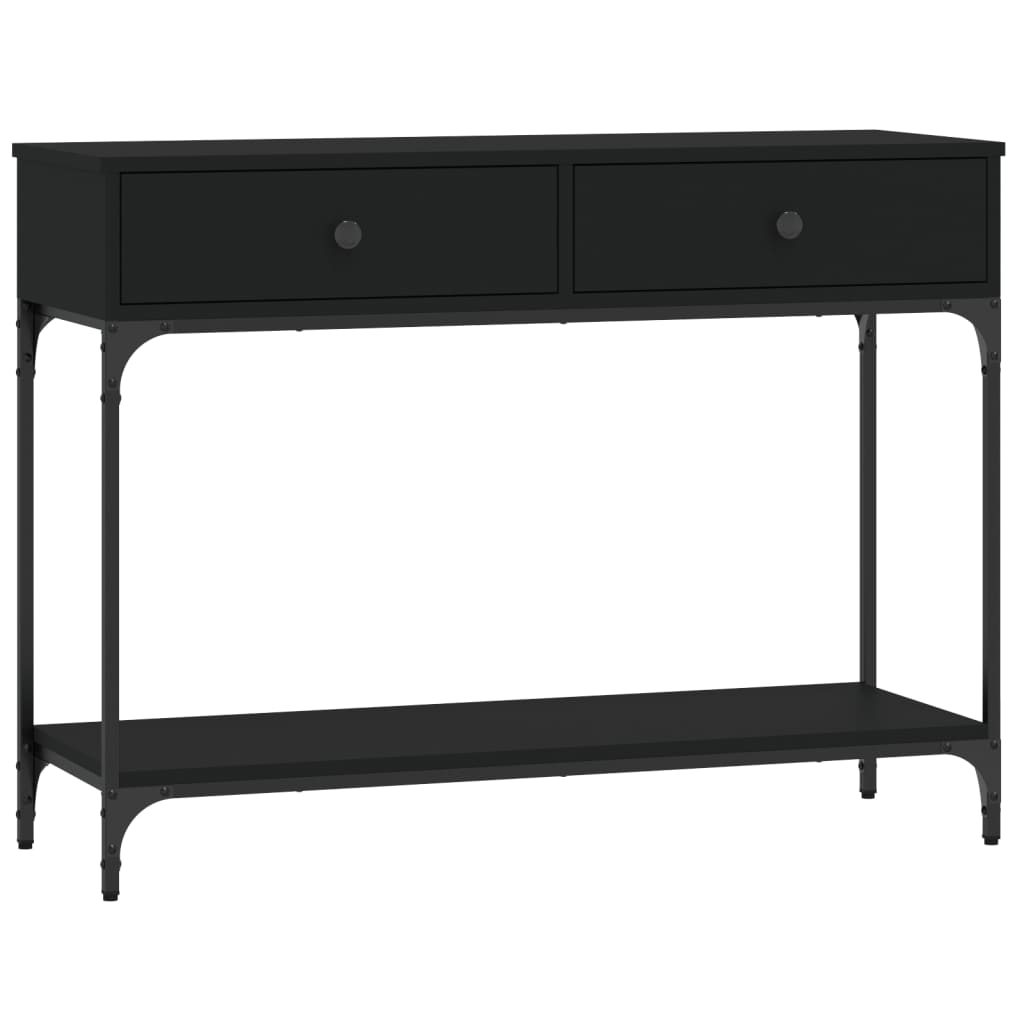 vidaXL Console Table Black 100x34.5x75 cm Engineered Wood