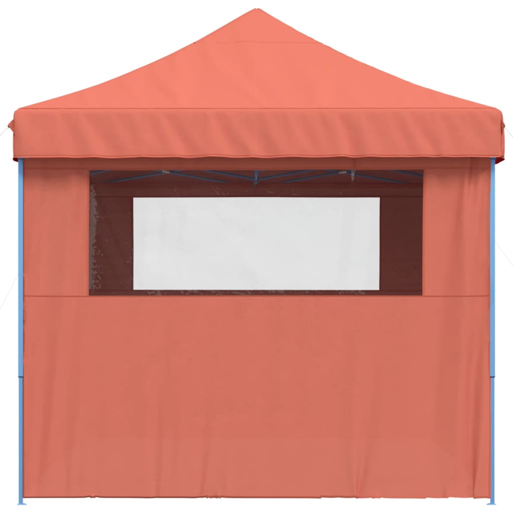 vidaXL Foldable Party Tent Pop-Up with 4 Sidewalls Terracotta