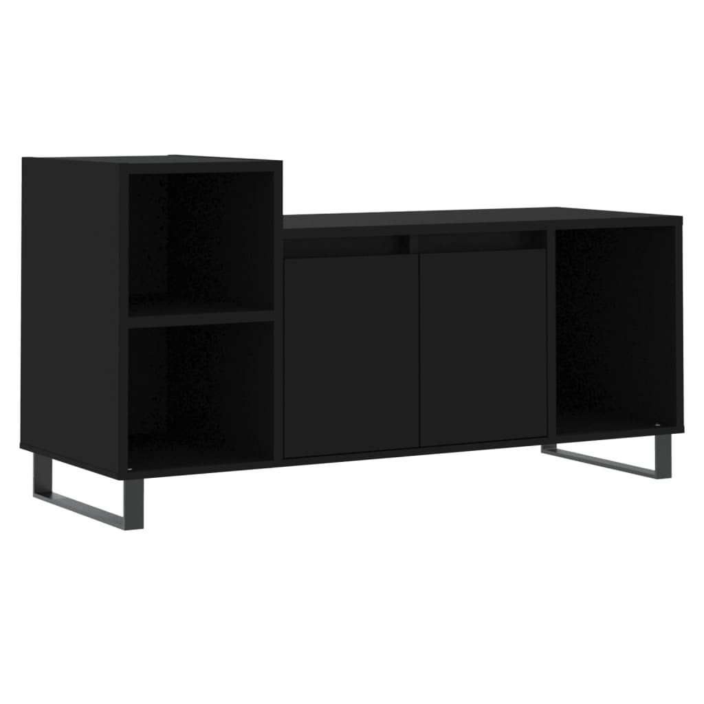 vidaXL TV Cabinet Black 100x35x55 cm Engineered Wood