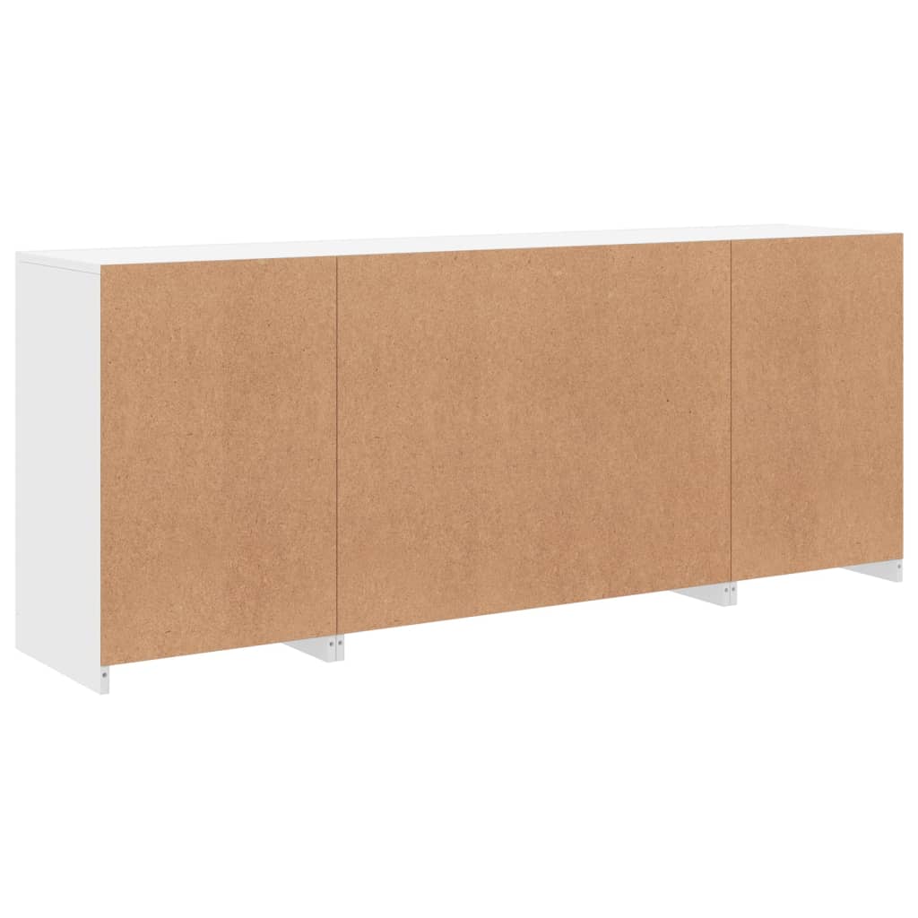 vidaXL Sideboard with LED Lights White 163x37x67 cm