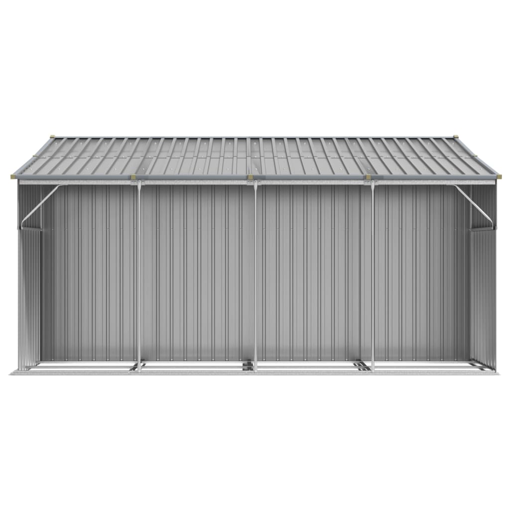 vidaXL Garden Shed Grey 277x365.5x179 cm Galvanised Steel