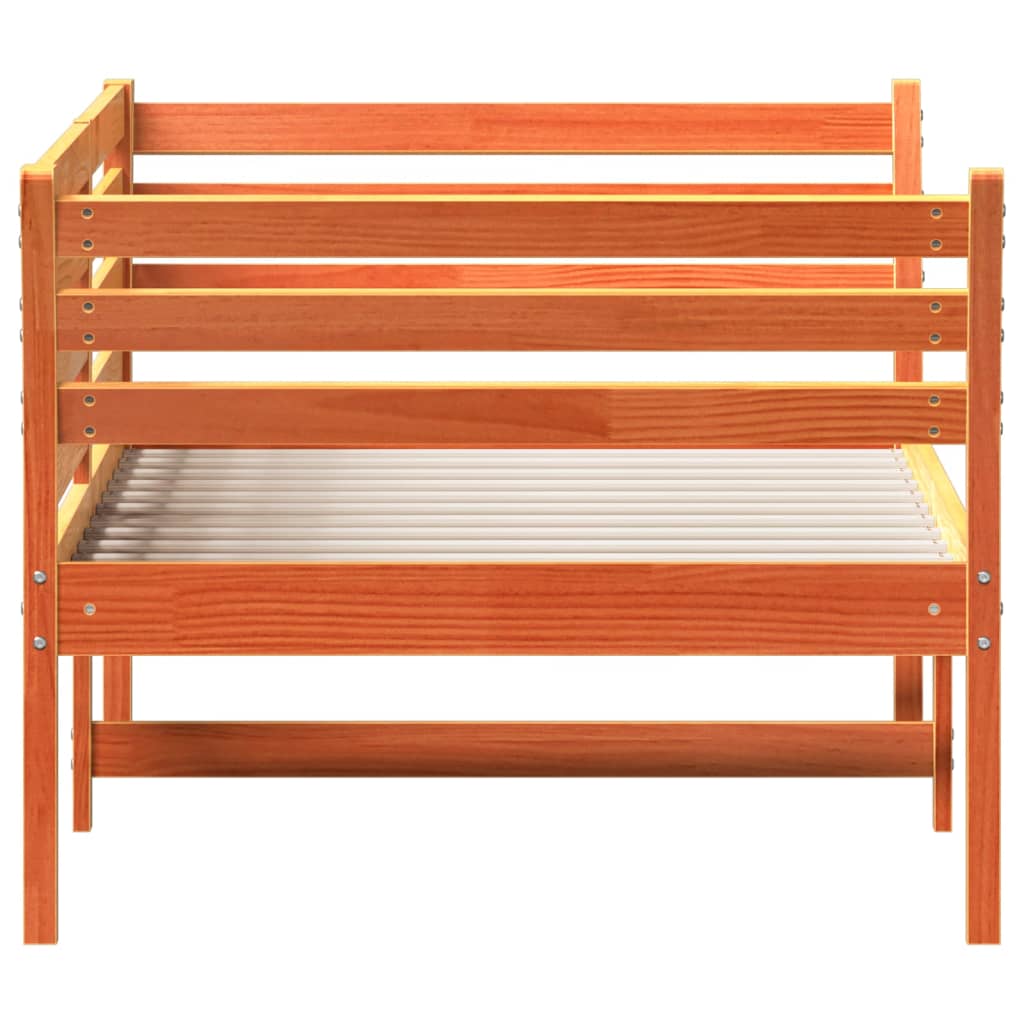 vidaXL Day Bed without Mattress Wax Brown 90x200 cm Solid Wood Pine