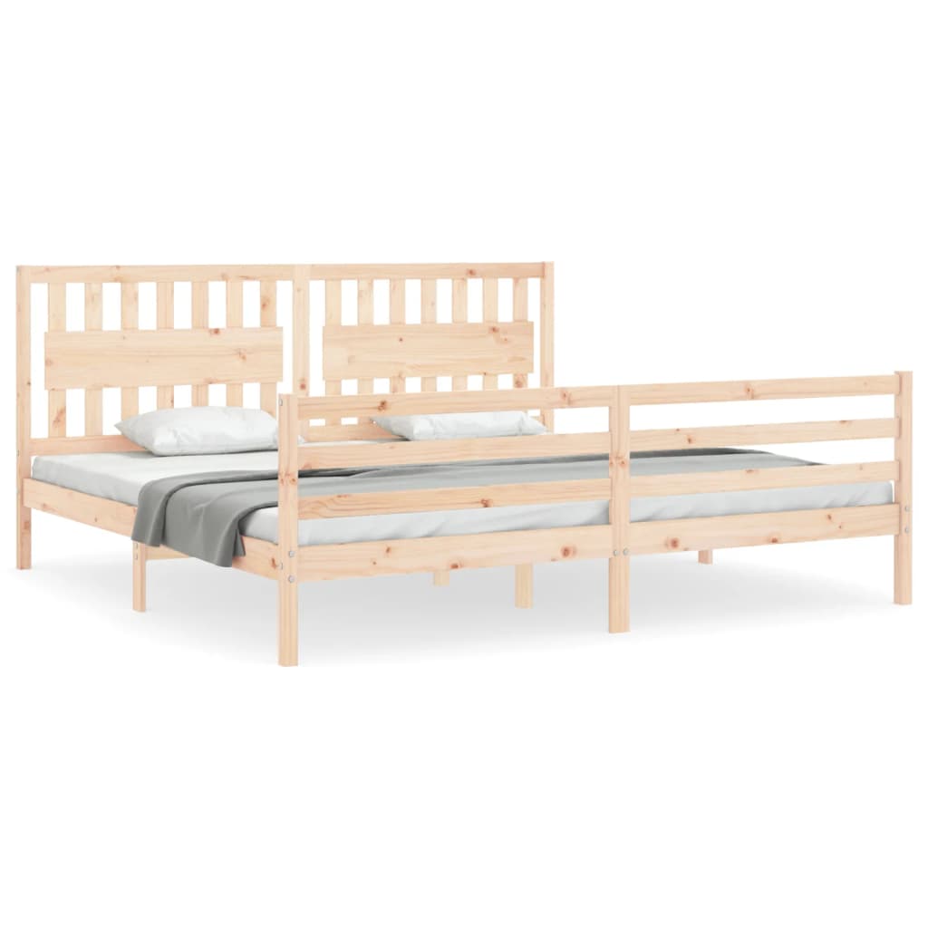 vidaXL Bed Frame without Mattress 200x200 cm Solid Wood