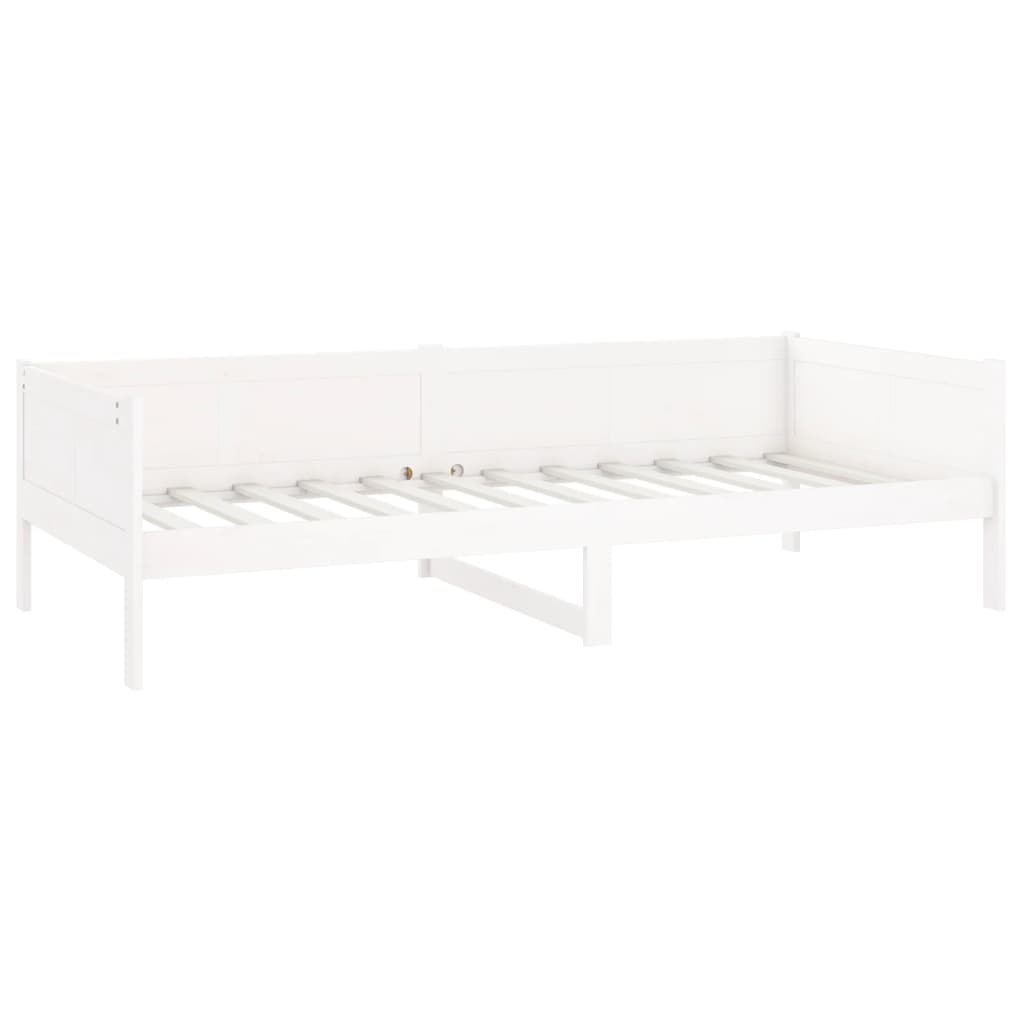 vidaXL Day Bed without Mattress White Solid Wood Pine 90x190 cm Single