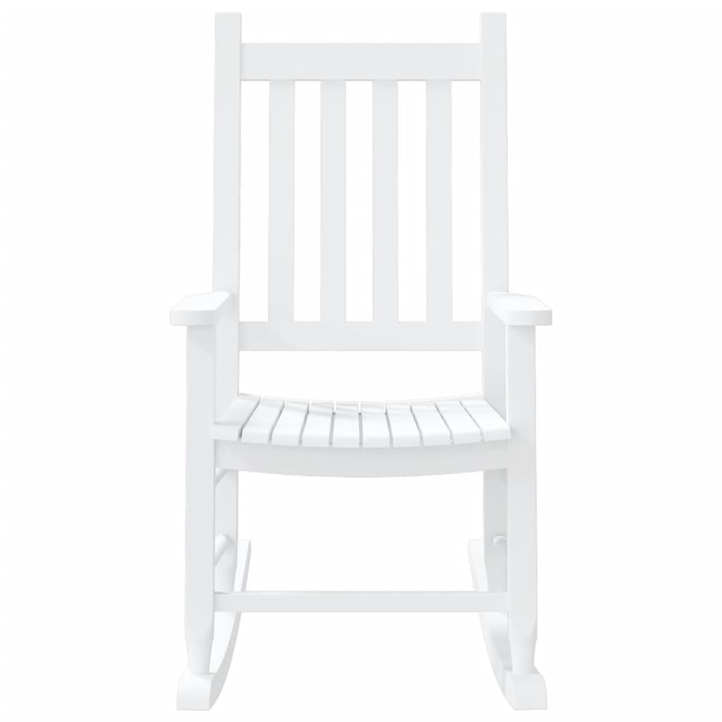 vidaXL Rocking Chair for Children White Solid Wood Poplar