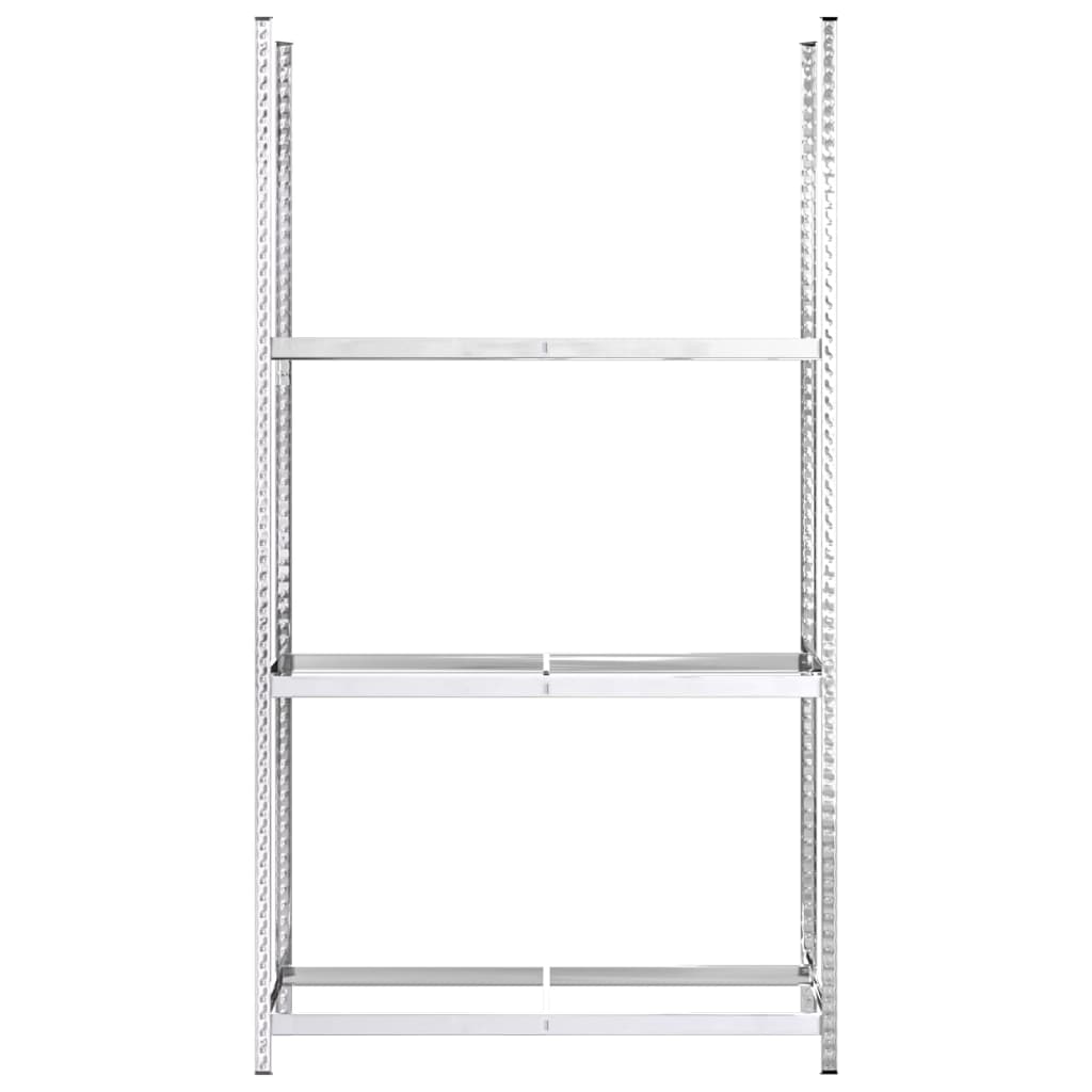 vidaXL 3-Layer Tire Racks 2 pcs Silver 110x40x200 cm Steel