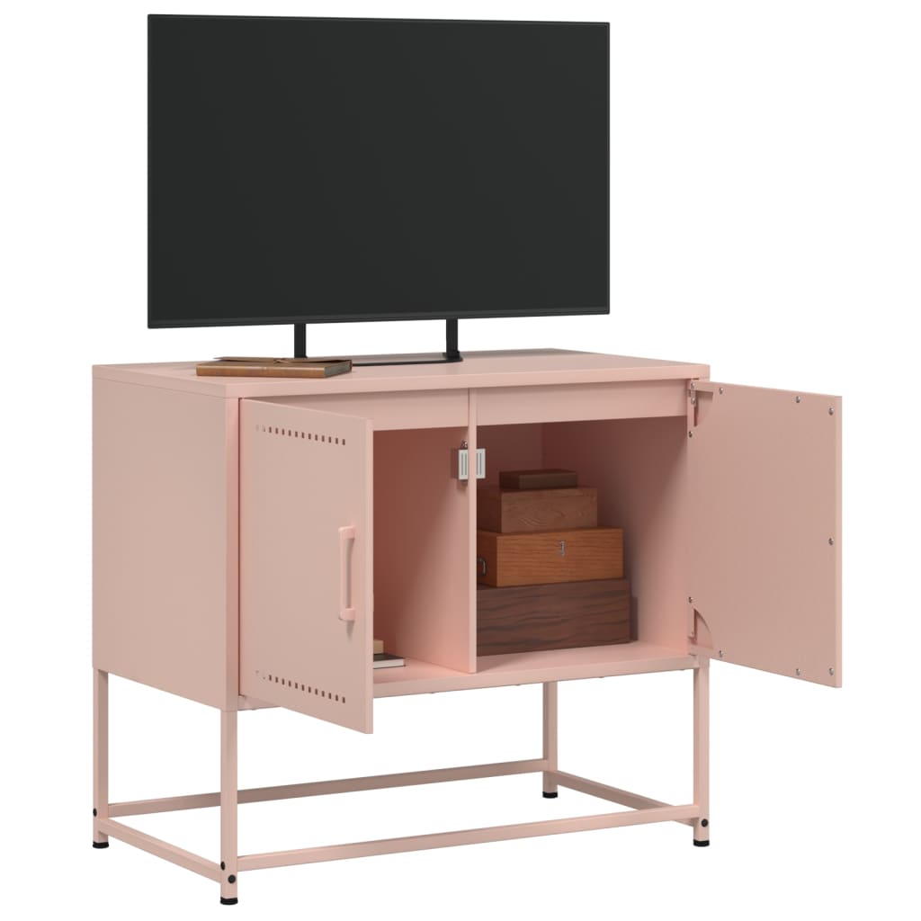 vidaXL TV Cabinet Pink 68.5x39x60.5 cm Steel