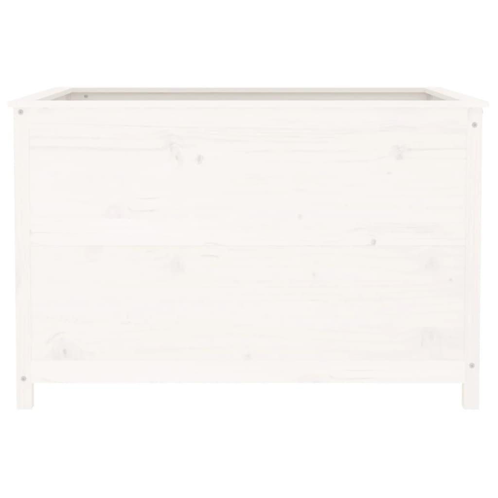 vidaXL Garden Raised Bed White 119.5x82.5x78 cm Solid Wood Pine