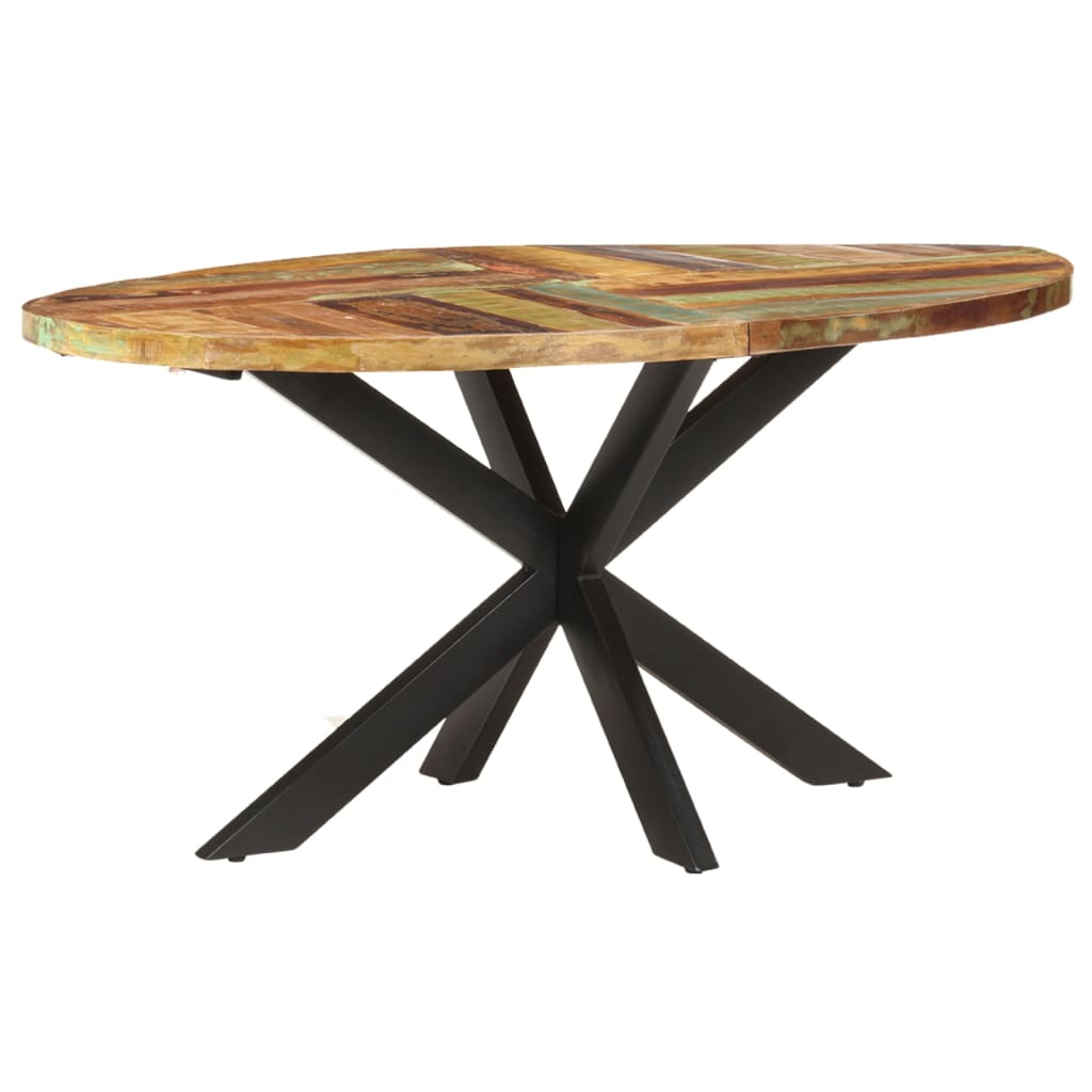 vidaXL Dining Table 160x90x75 cm Solid Reclaimed Wood