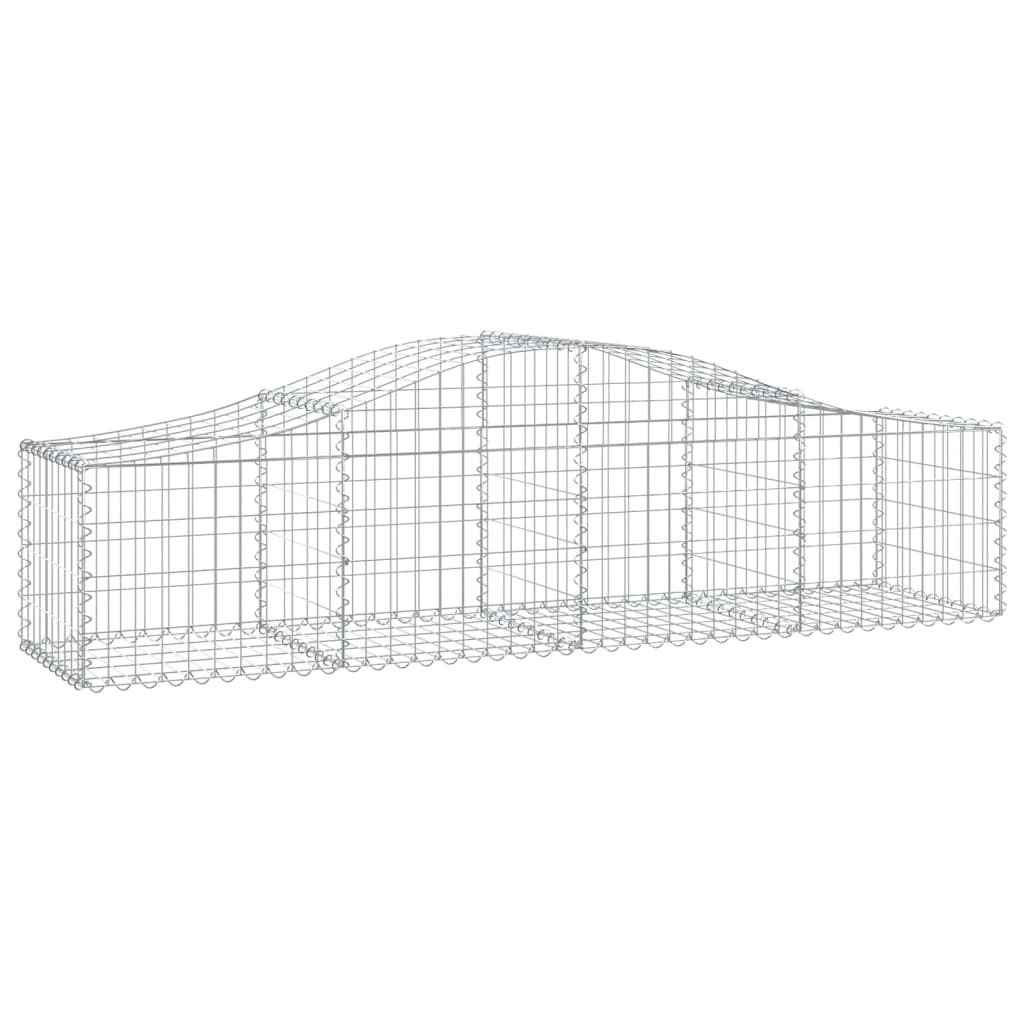 vidaXL Arched Gabion Baskets 3 pcs 200x50x40/60 cm Galvanised Iron