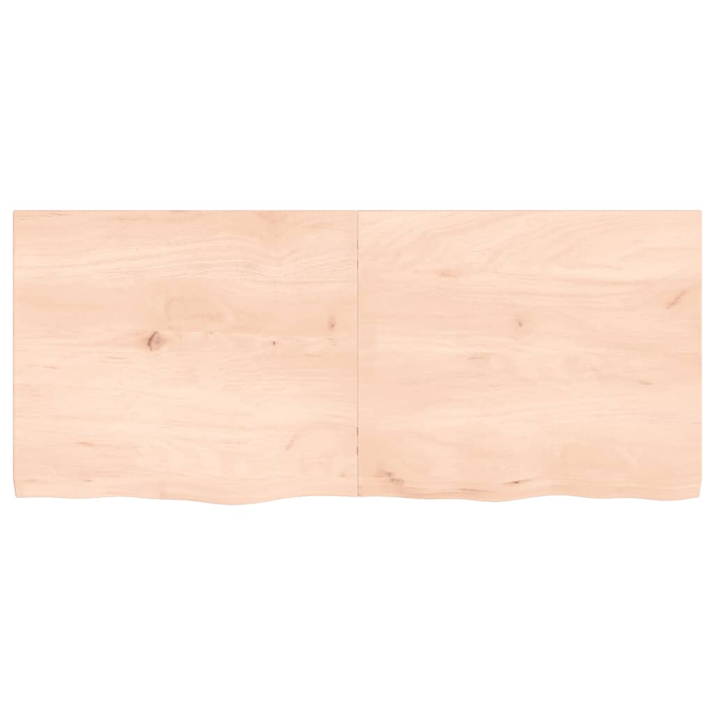 vidaXL Bathroom Countertop 140x60x(2-4) cm Untreated Solid Wood
