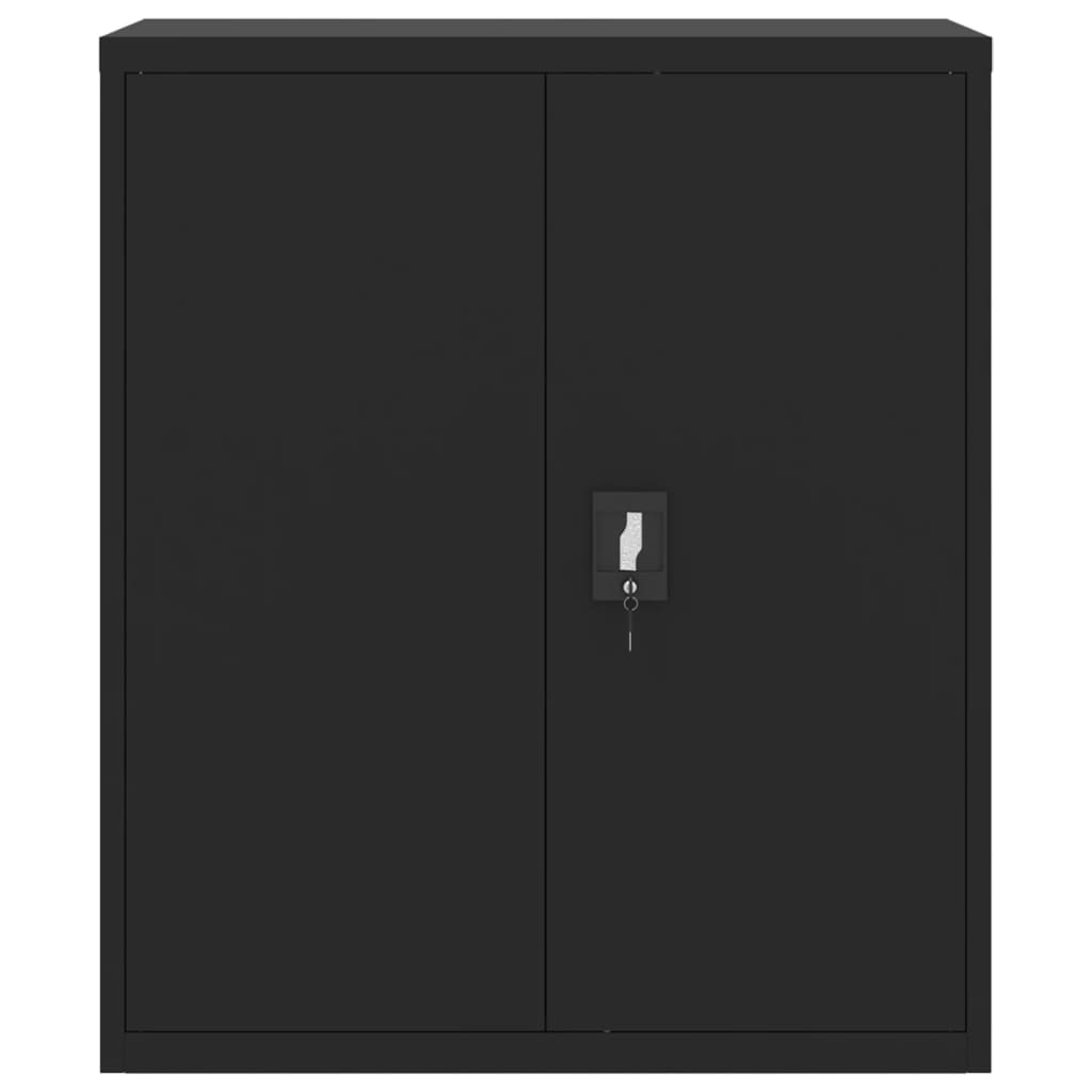 vidaXL File Cabinet Black 90x40x145 cm Steel