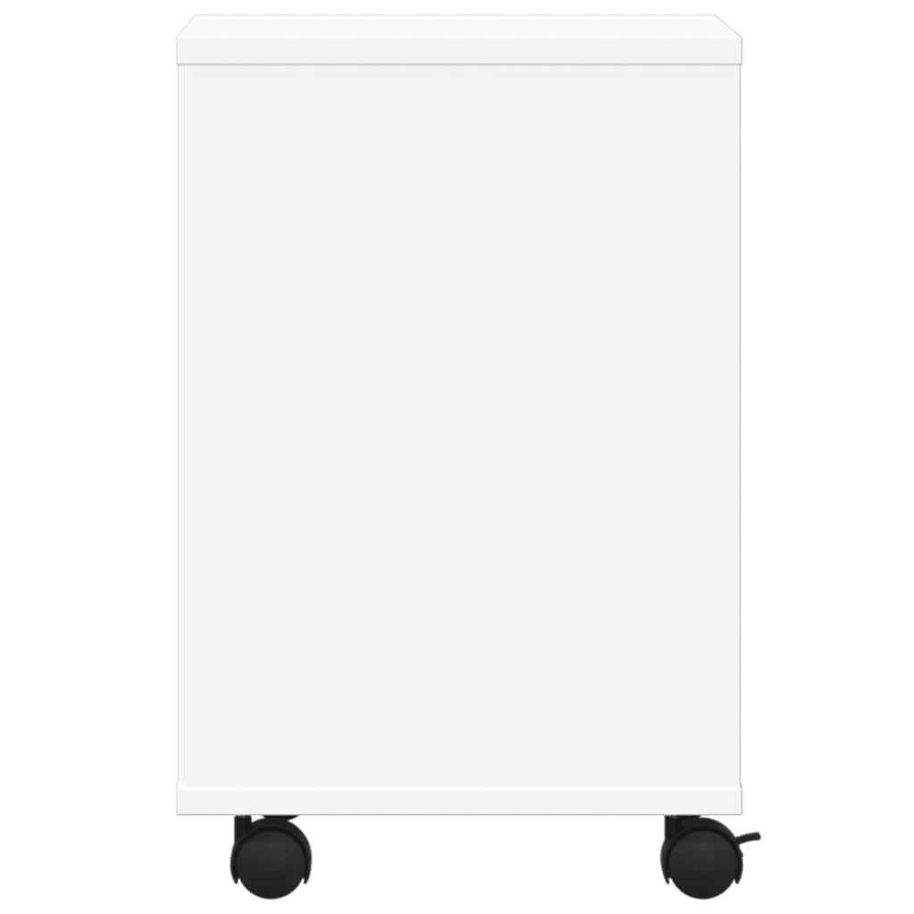 vidaXL Printer Stand with Wheels White 41x32x48 cm