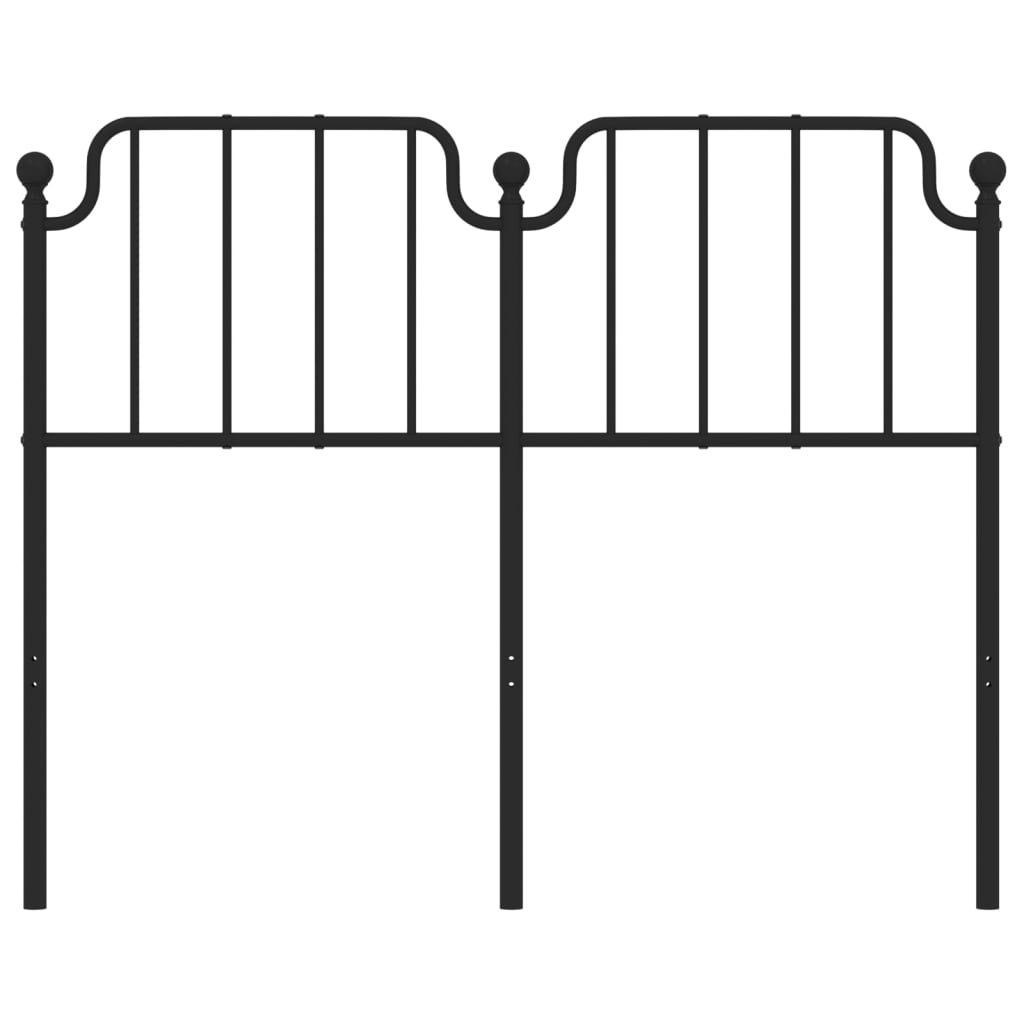 vidaXL Metal Headboard Black 120 cm