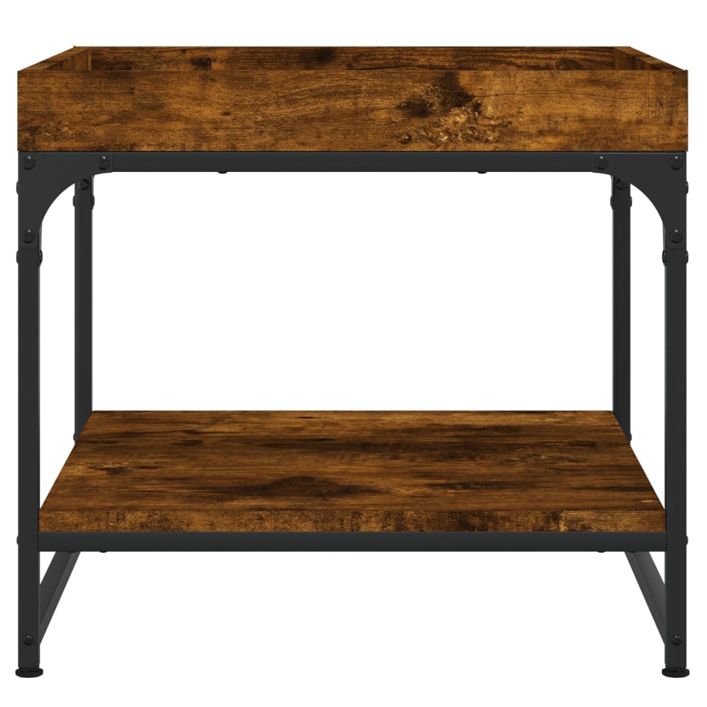 vidaXL Coffee Table Smoked Oak 49.5x49.5x45 cm Engineered Wood