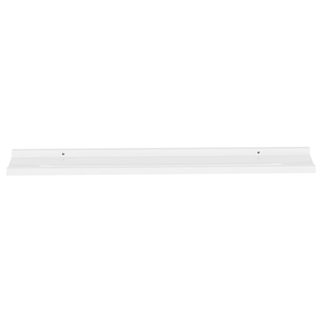 vidaXL Wall Shelves 2 pcs White 100x9x3 cm