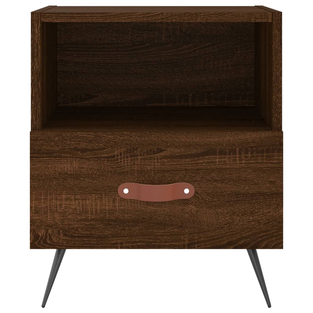 vidaXL Bedside Cabinet Brown Oak 40x35x47.5 cm Engineered Wood