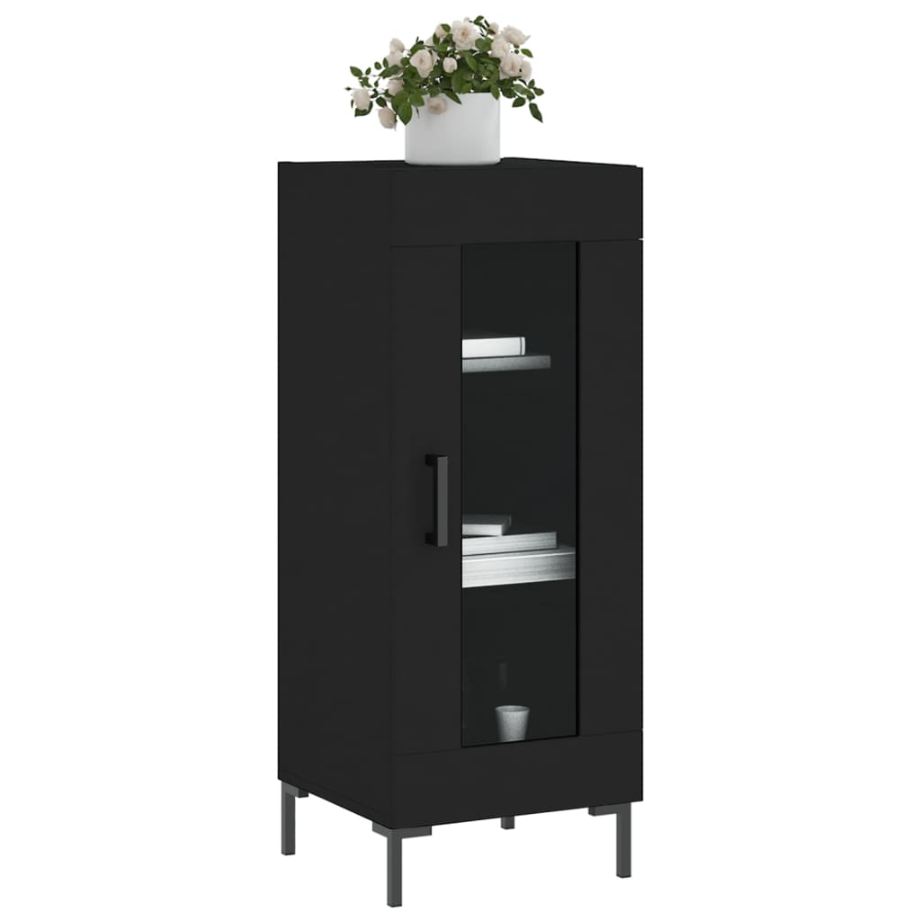 vidaXL Sideboard Black 34.5x34x90 cm Engineered Wood