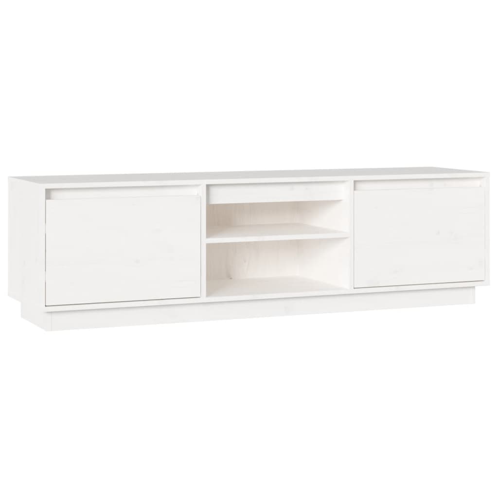 vidaXL TV Cabinet White 140x35x40 cm Solid Wood Pine