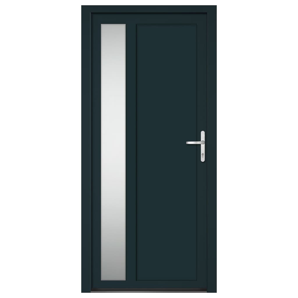 vidaXL Front Door Anthracite 98x208 cm PVC