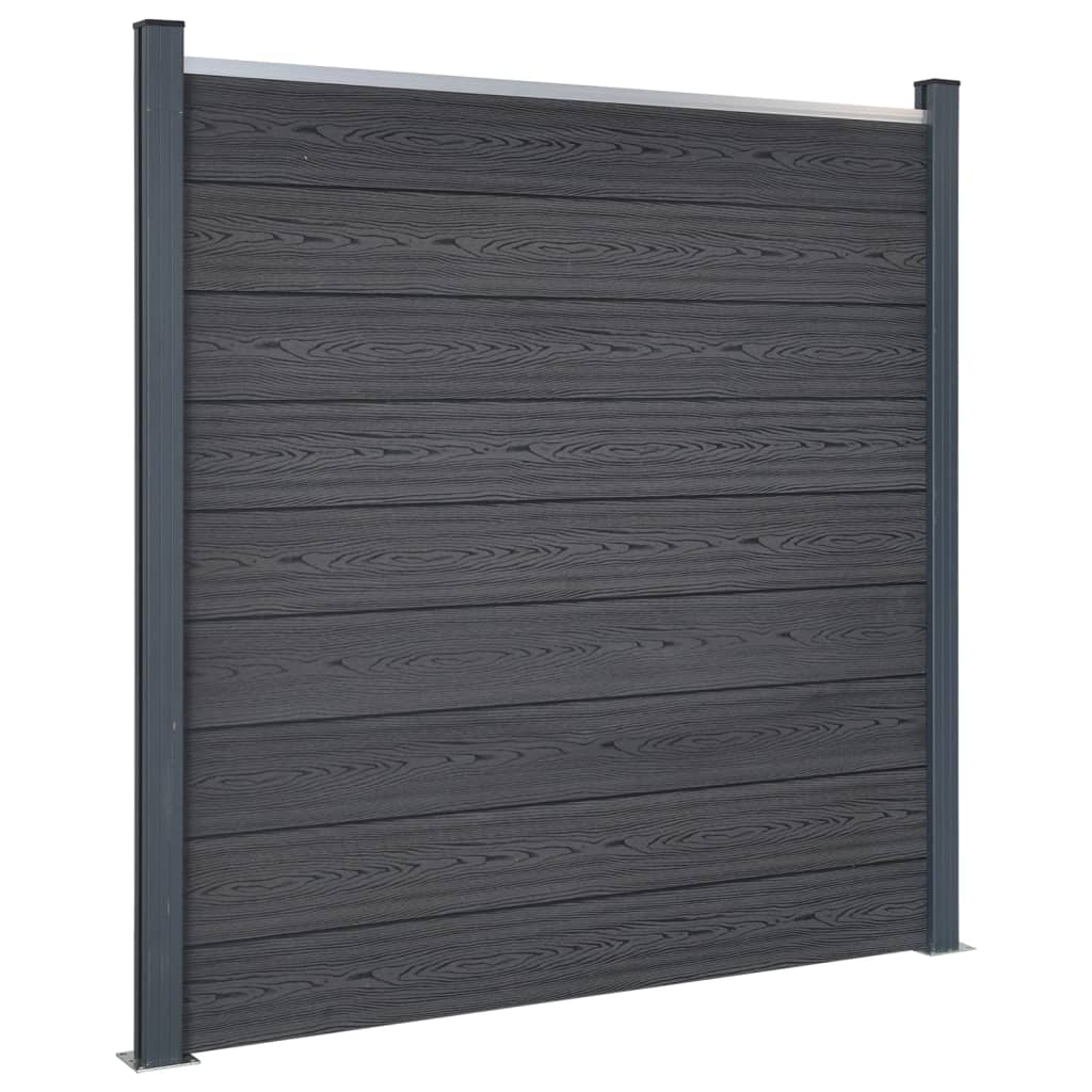 vidaXL Fence Panel Set Grey 872x186 cm WPC