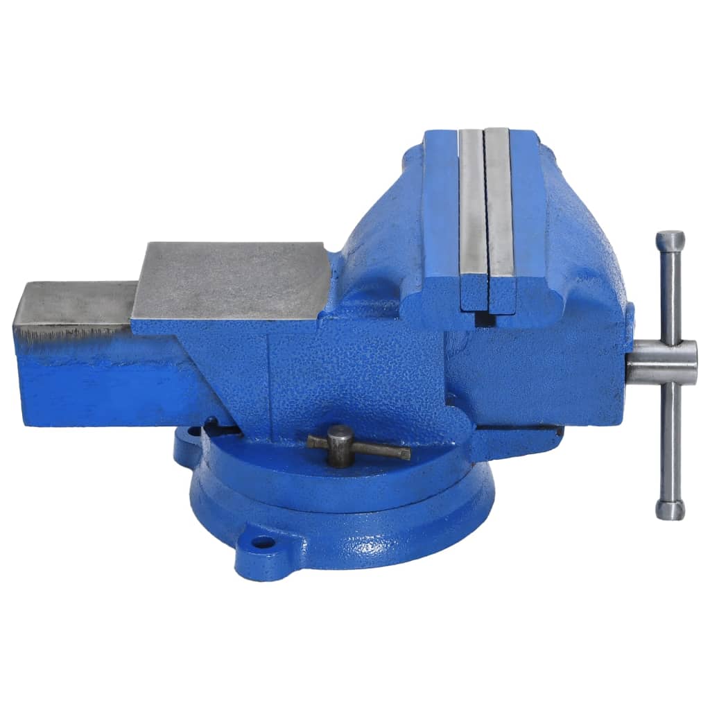 vidaXL Bench Vise Blue 200 mm Cast Iron