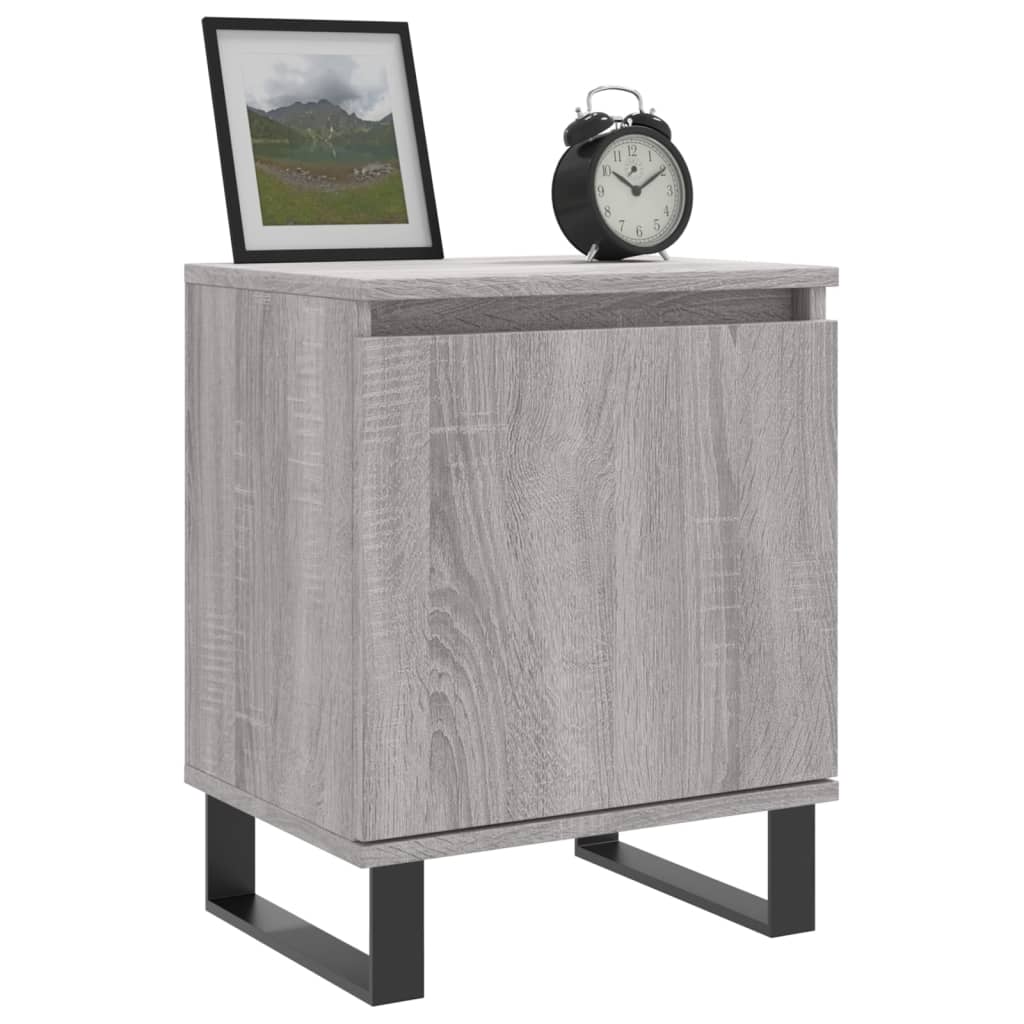 vidaXL Bedside Cabinet Grey Sonoma 40x30x50 cm Engineered Wood