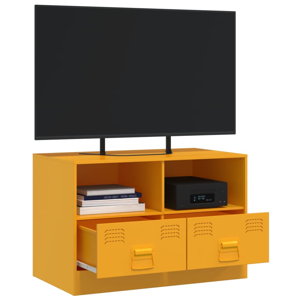 vidaXL TV Cabinet Mustard Yellow 67x39x44 cm Steel