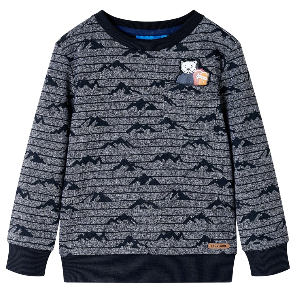 Kids' Sweatshirt Navy Melange 128